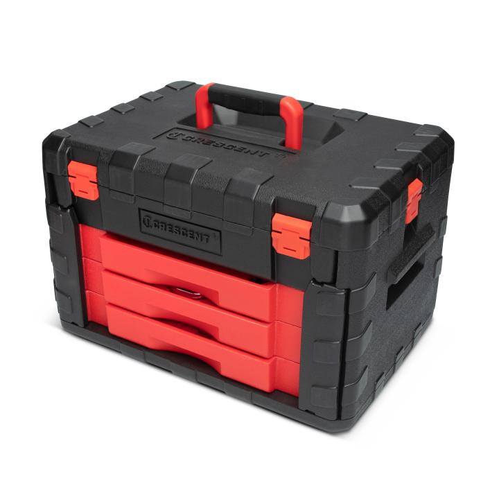 CRESCENT 229 Piece 1/4", 3/8", 1/2" Mechanics Hand Tool Set with 3 Drawer Storage Case