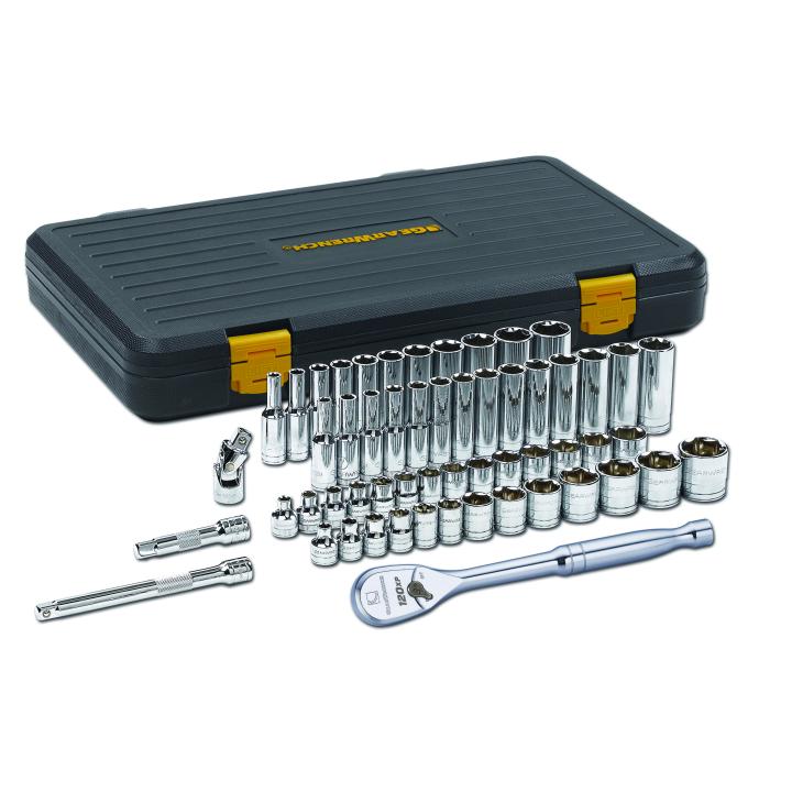 GEARWRENCH 56 Piece 3/8" Drive 6 Point 120XP™ Standard and Deep SAE/Metric Mechanics Tool Set