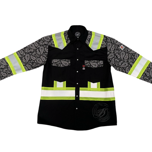 BANDITOS BLACK/PAISLEY HI-VIS FR SHIRT