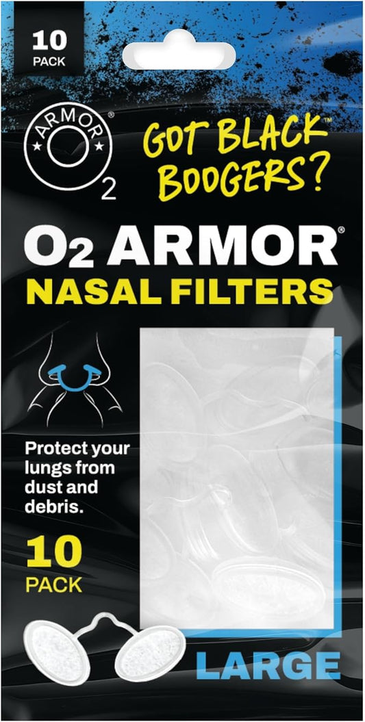 O2 Armor Nose Filters-10PK LARGE